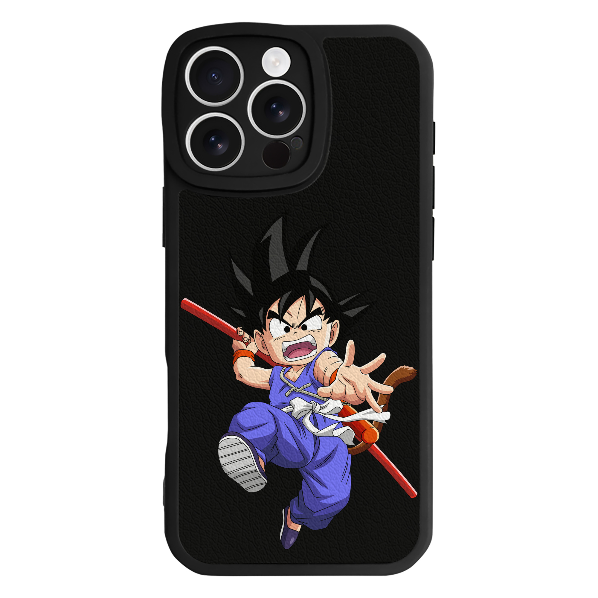（画像用） ドラゴンボール 孫悟空（そん ごくう）Son Goku カカロット DRAGON BALL Kakarotto 【iPhone 16シリーズ対応】シリコンスマホケース（レザー調） 材質：シリコン